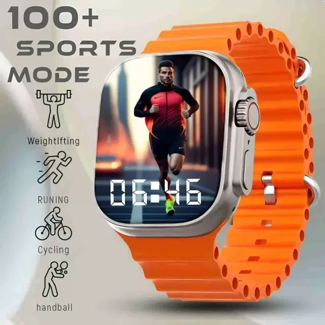 Nylon Strap Smart S8 Ultra Smart Watch for Men & Women, Orange