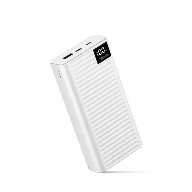 Intex Strong Comet 20K Poly 20000mAh High Capacity QC PD Power Bank with 22.5W Fast Charging, Digital LED Display, Dual Input Type-C and Micro USB, Multiple Output Ports, Long Backup (White)