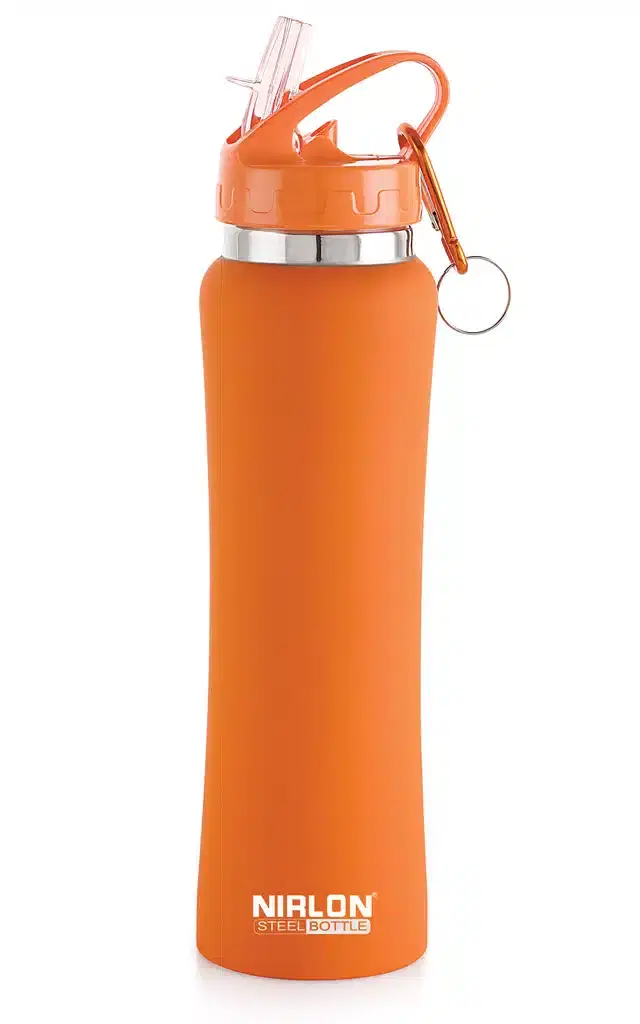 Stainless Steel Sipper Water Bottle, Orange, 750 ml