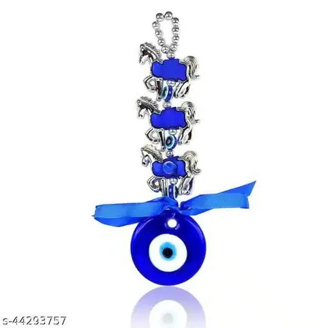 Fengsjhui Vastu Evil Eye Keychain, Blue
