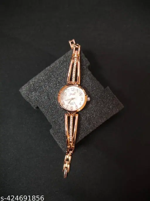 Metal Strap Analog Watch for Women (Multicolor)