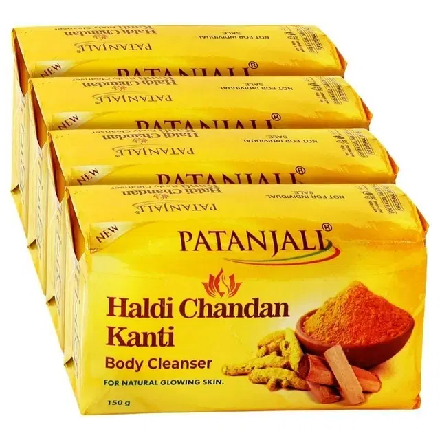 Patanjali Haldi Chandan Kanti Body Cleanser Soap 4X150 g