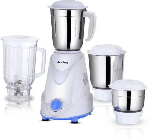 Maxotech Drax 750 W Mixer Grinder (White) with 4 Jars