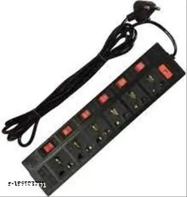 Plastic Universal Surge Protector, Black