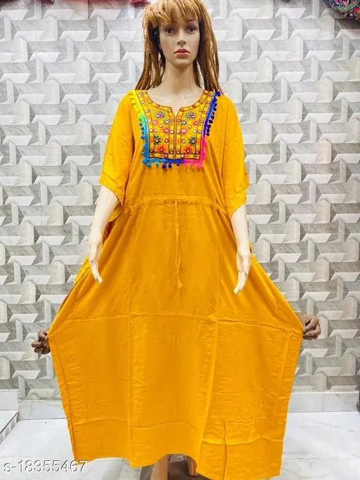 Gown for Women (Mustard, L)