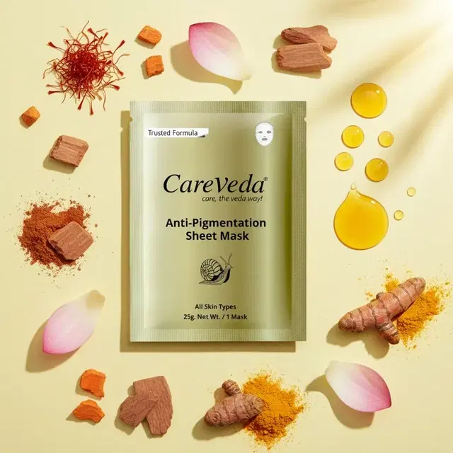 CareVeda Tone & Glow Anti Pigmentation Sheet Mask  25 g