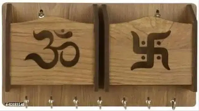 Wooden Key & Mobile Holder, Tan