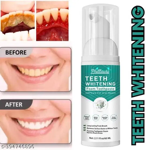 Phillauri Teeth Whitening Foam, 60 ml