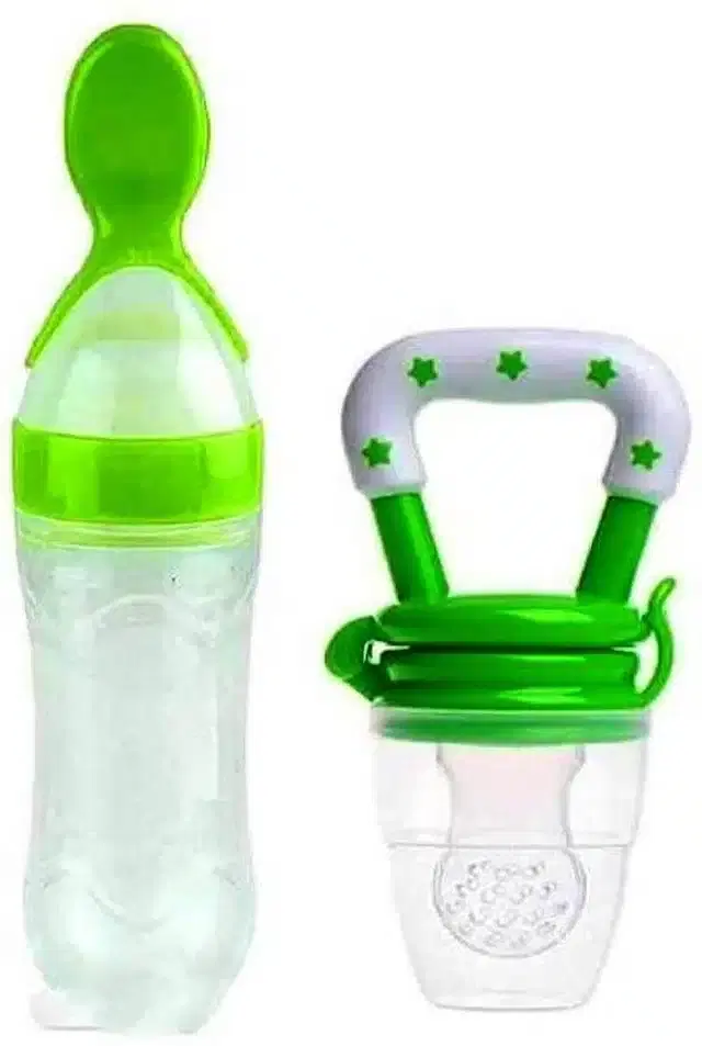 Silicone Food & Fruit Feeder for Kids, Multicolor, Set of 2