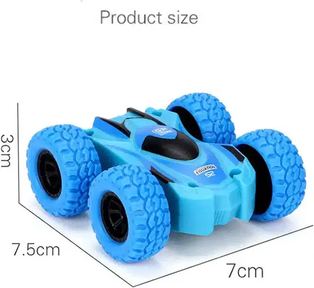 Double-Sided Mini Tumbling Toy Car, Blue