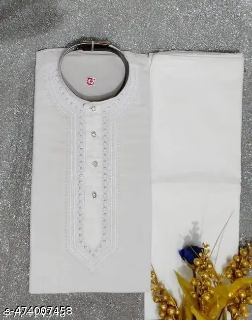 Cotton Kurta Set for Men (L)