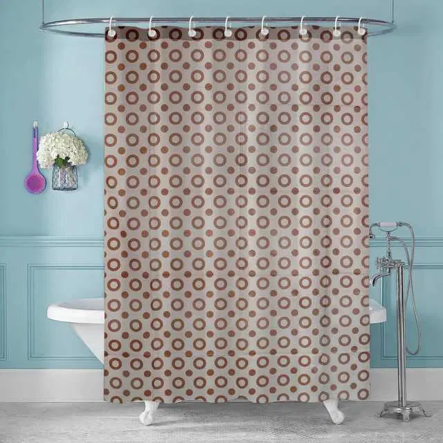 E-Retailer PVC Waterproof Shower Curtain, Brown, 84X54 Inches, SPM-33