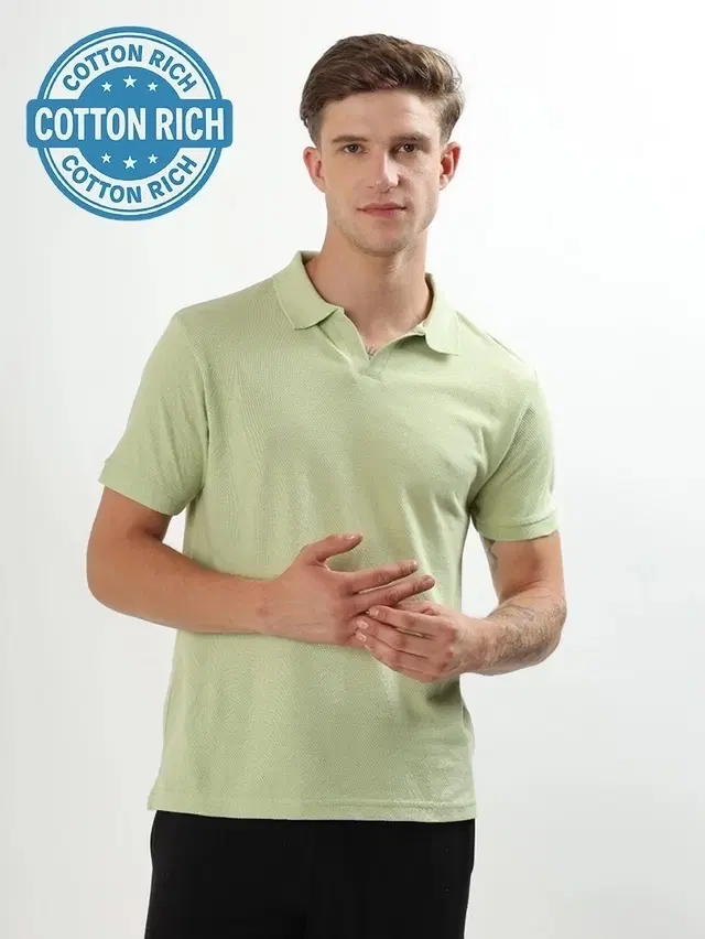 Solid Polo T-Shirt for Men, Green (XL)