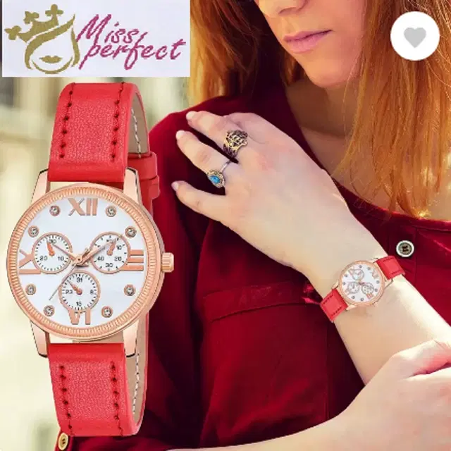 Leather Strap Analog Watch for Women & Girls (Multicolor)
