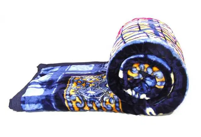 Luxurious Embossed Double Bed Blanket, Multicolor, 90X90 Inch, Pack Of 1, Mo-004