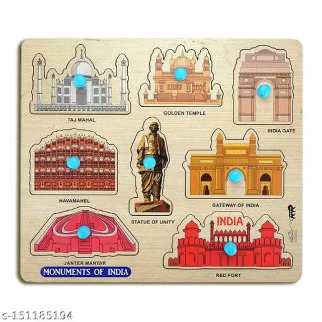 Wooden Puzzles for Kids, Multicolor