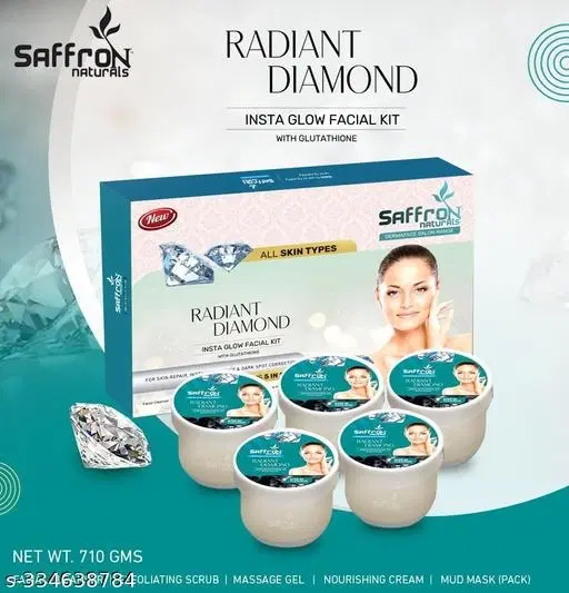 Saffron Radiant Diamond Facial Kit, 710 g