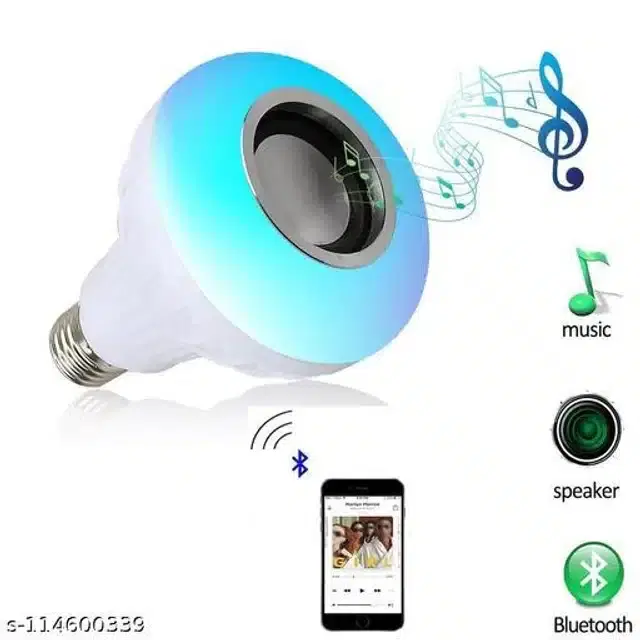LED Bluetooth Speaker Bulb, Multicolor