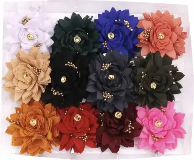 Myra Collection Flower Hair Clips, Set Of 6, Set Of 6