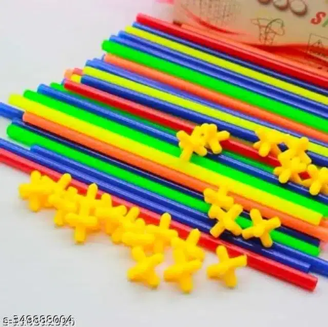 Plastic Block Toys for Kids, Multicolor, Set of 100