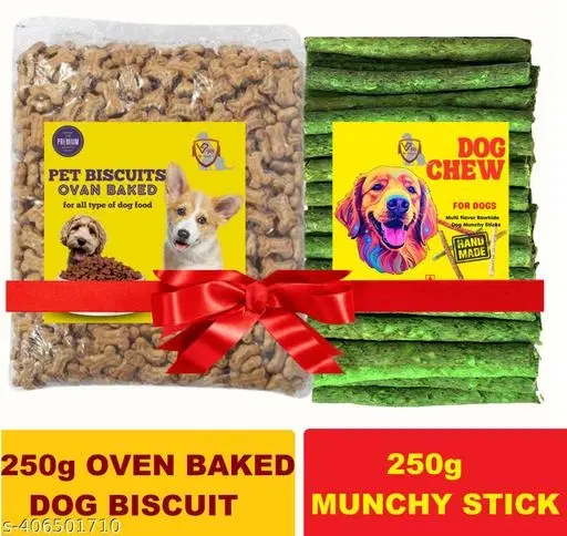 Oven Baked Biscuits (250g) and Vegi Flavor Munchy Sticks (250g) (Pack Of 1)