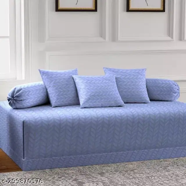 Cotton Printed Diwan Covers Set, 60x90 Inches, Multicolor, Set of 8