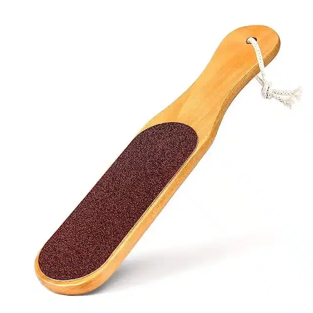 Beauzy Double Sided Wooden Foot Scrubber, Multicolor