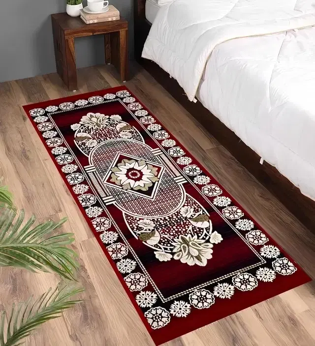 Alaqsa Abstract Bed runner 24x72inch Red Pack of 1