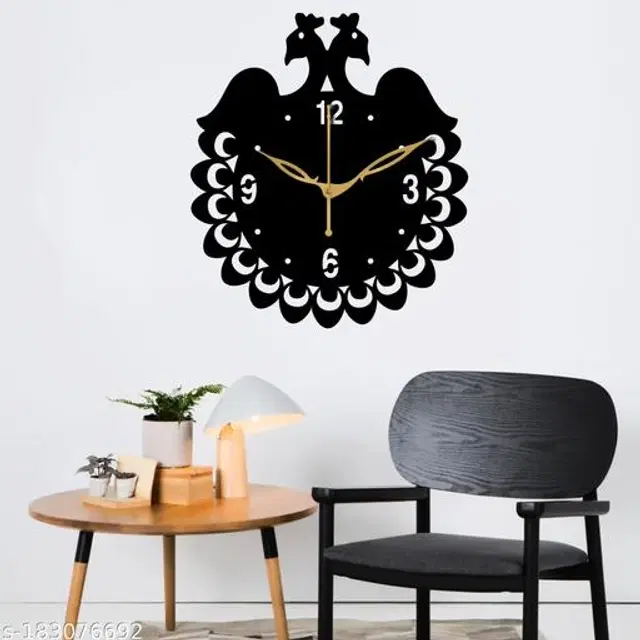 Wooden Wall Clock, Black