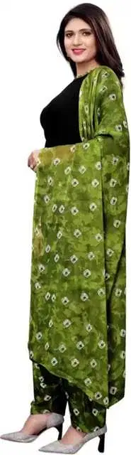 Sharda Creation Women's Dress Material (Black) (SC21)