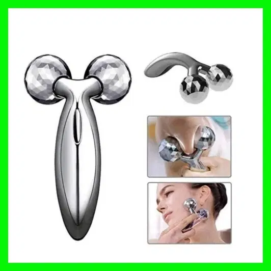 3D Face Massage Roller, Silver