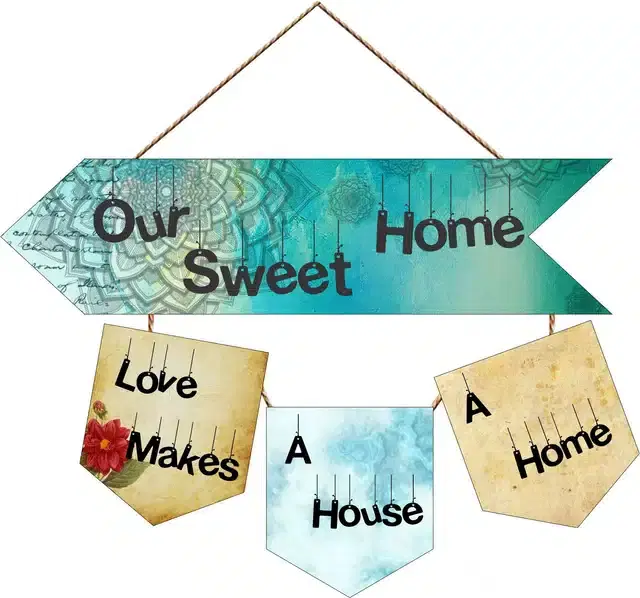 Wooden Wall Hangers for Office and Living Room, Multicolor