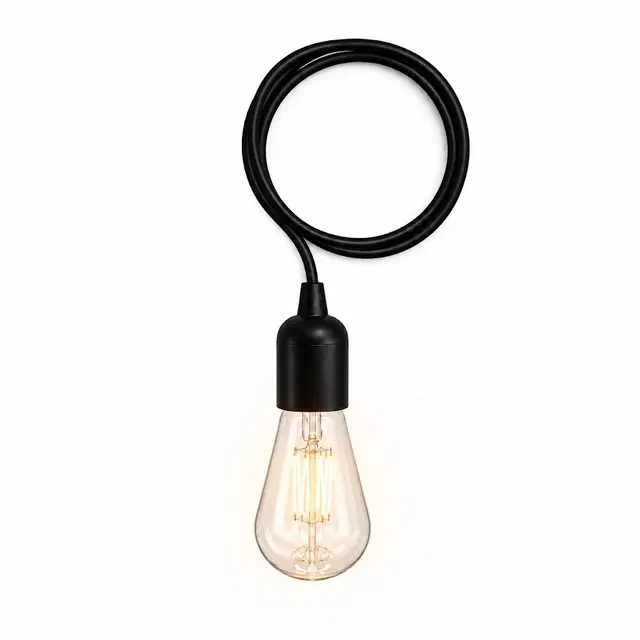 Energy Saving Filament E26 Base Light Bulb With Holder, Warm White