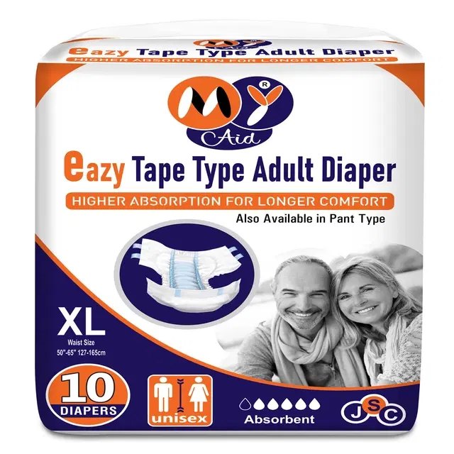 Myaid Adult Extra Absorbent Tape Diaper (XL) - 10 Diapers