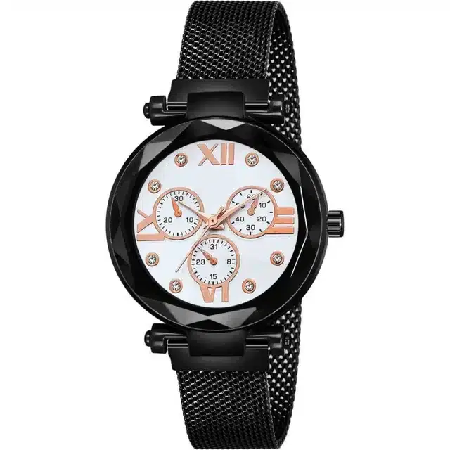 Women's Analog Watches, Pack of 1 (Black)