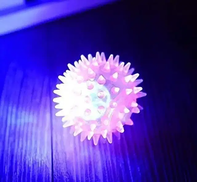 LED Whistle Sound Silicone Ball for Dogs, Multicolor, Pack of 2