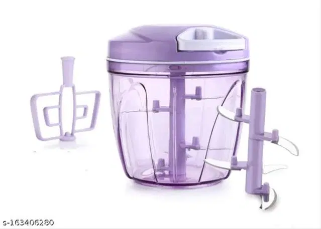 Plastic Vegetable Chopper, Purple, 900 ml