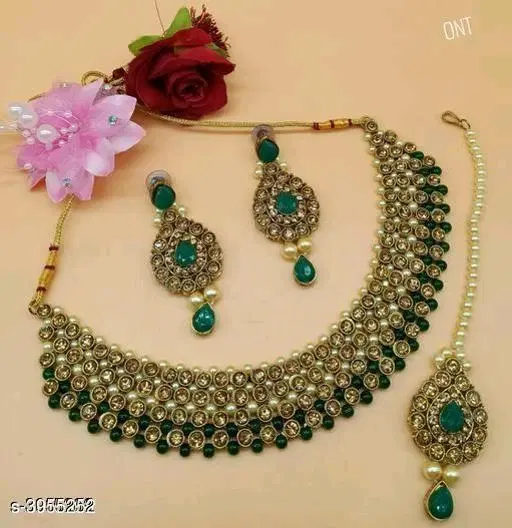 BJ JEWEL ALLOY & PEARL JEWELLERY SET FOR WOMEN'S