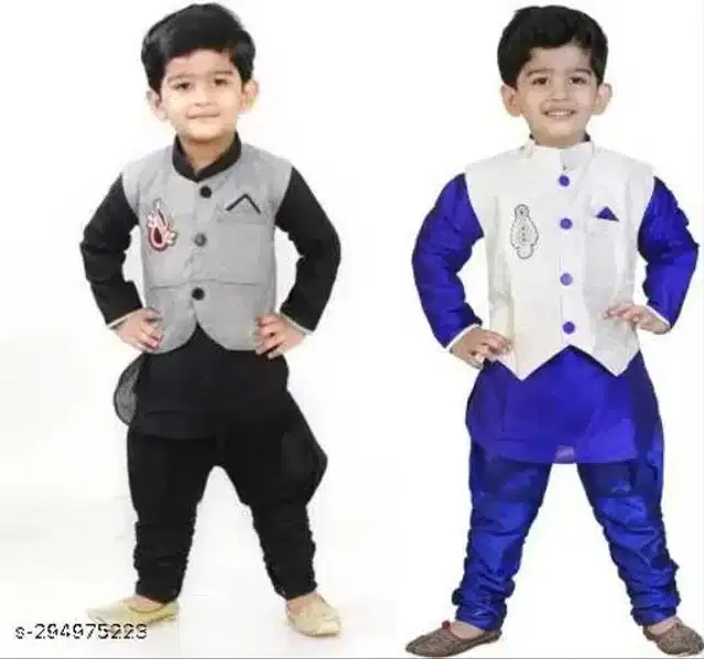 Sherwani Set for Boys, Pack of 2 (Multicolor, 6-7 Years)