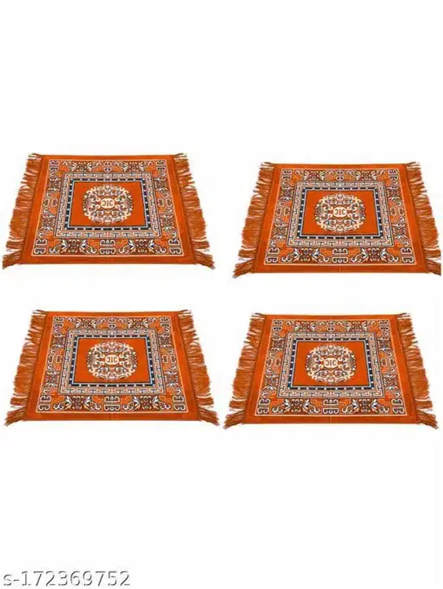Prayer Mats, Rust, 20x20x0.5 inches, Pack of 4