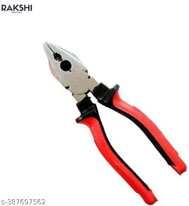 Stainless Steel Cutting Plier, Silver & Red