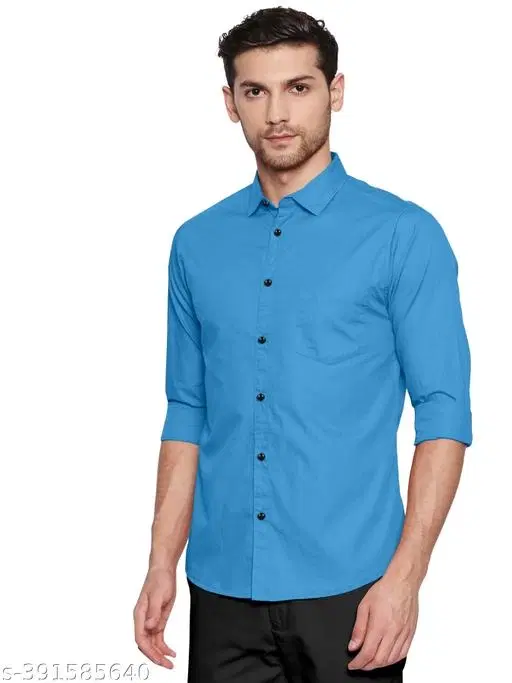 Spread Collar Kurta for Men (Aqua Blue, XL)