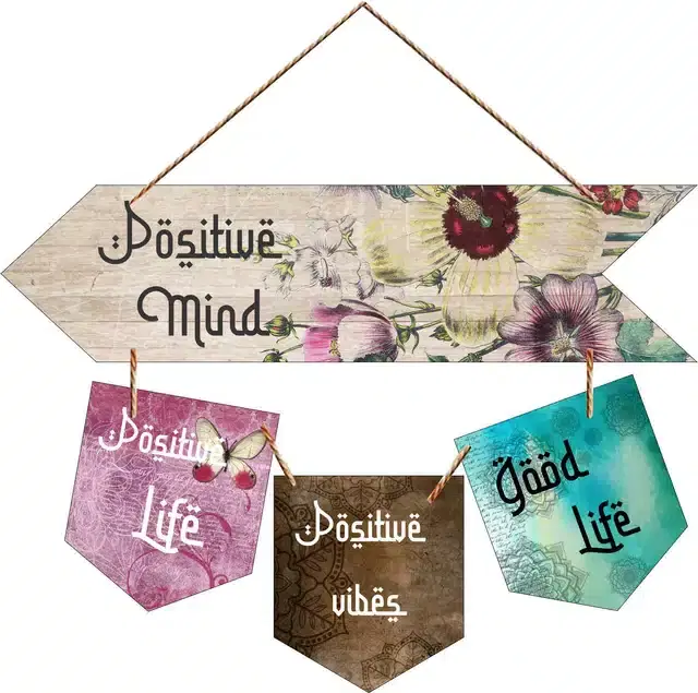 Wooden Wall Hangers for Office and Living Room, Multicolor