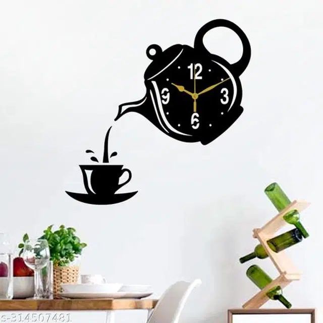 Wooden Wall Clock, Black