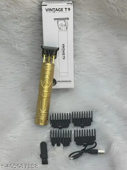 T9 Rechargeable Hair Trimmer for Men, Gold