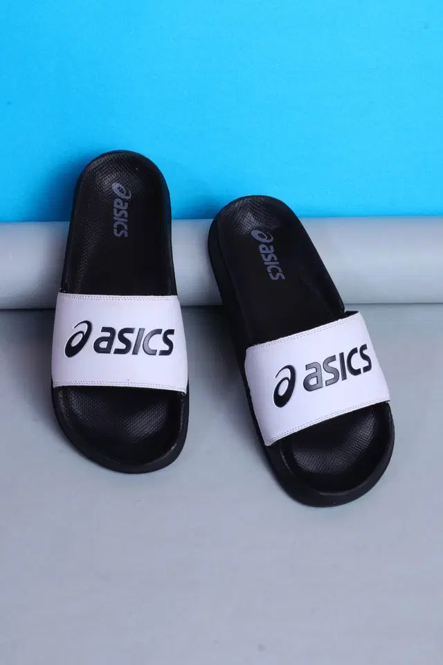 Printed Sliders for Men (White, 6)