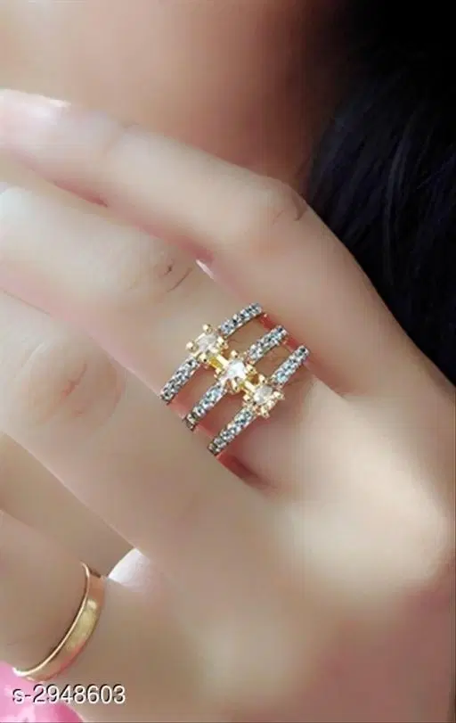 Designer Ring for Women (Multicolor, Free Size)
