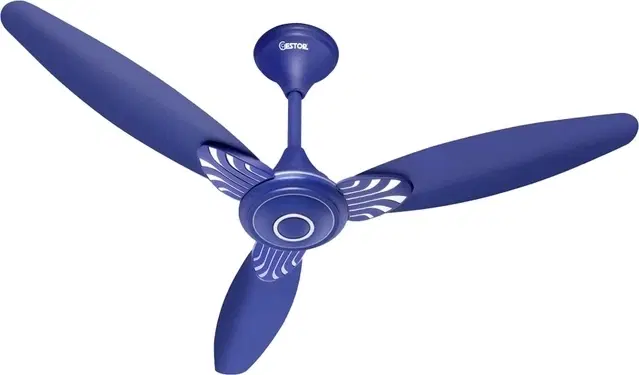 Maxotech Spectra Ultra High Speed 100% CNC Winding 48 Inch Decorative 1200 mm 3 Blade Ceiling Fan, Anti Dust | Matt Blue | Pack of 1