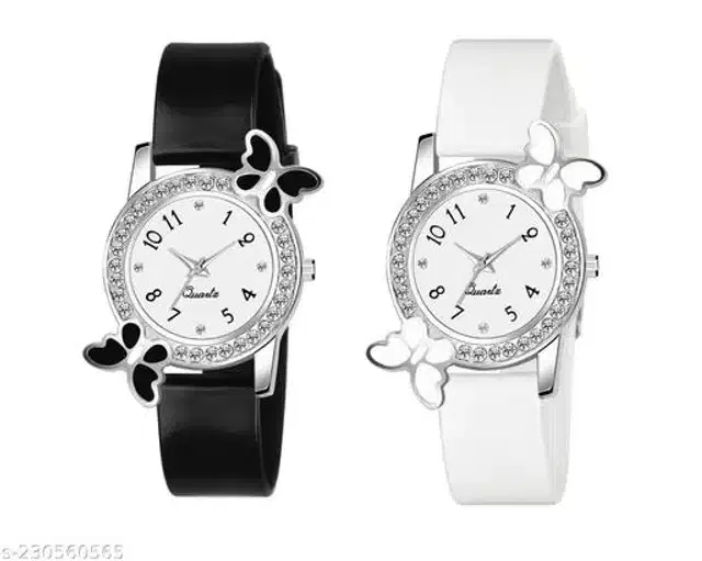 Analog Watch for Women, Pack of 2 (Multicolor)