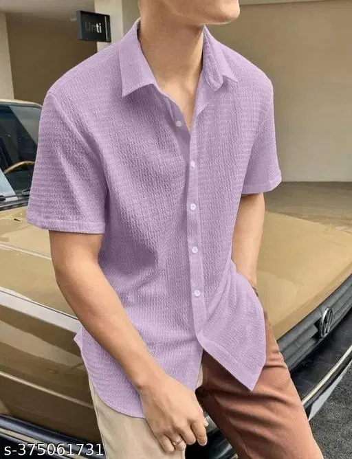 Shirts for Men (Pink, L)